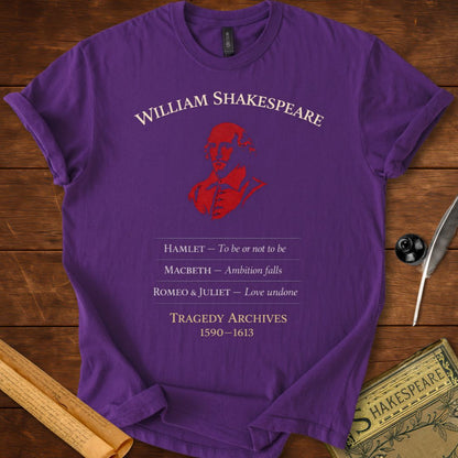 William Shakespeare - Tragedy Archives T-Shirt