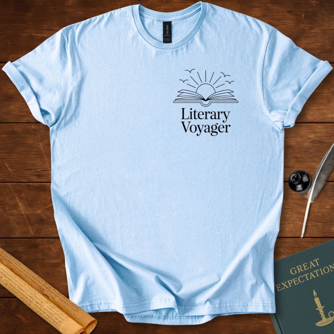 Literary Voyager – Minimal Reader T-Shirt