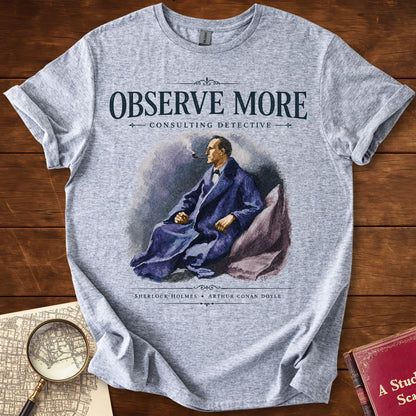 Sherlock Holmes Observe More T-Shirt Sport Grey
