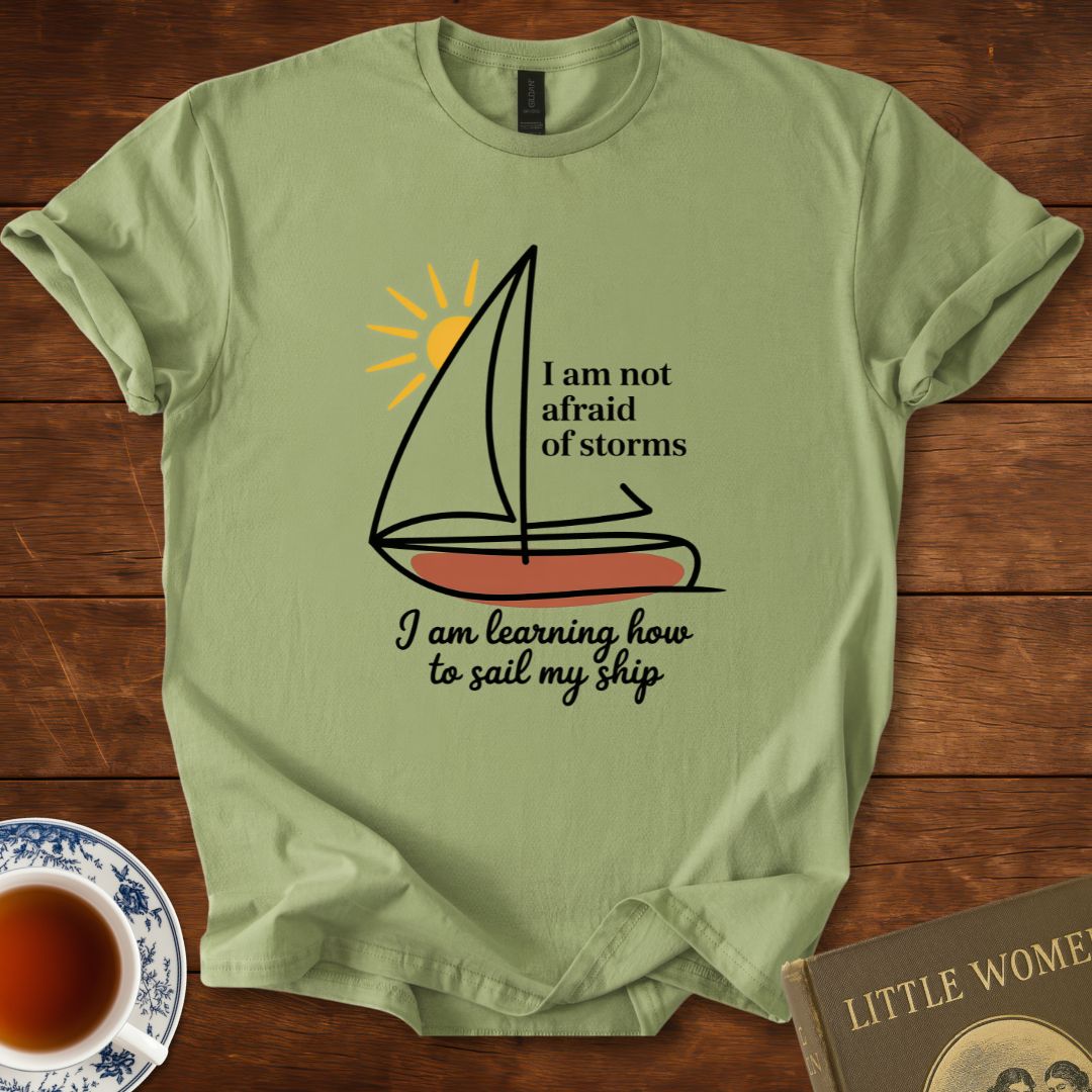 Not Afraid of Storms – Louisa May Alcott Little Women T-Shirt