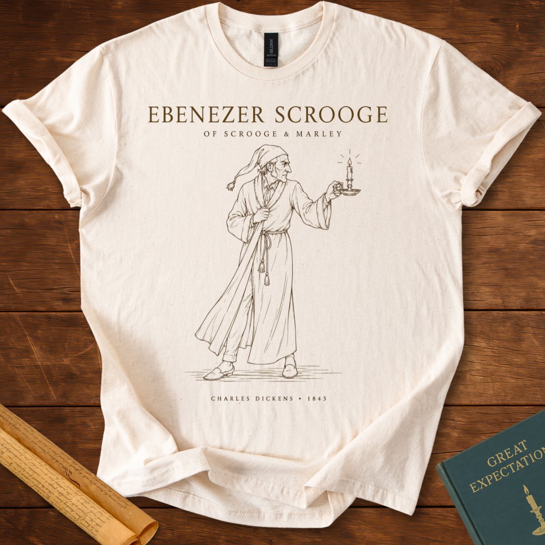 Ebenezer Scrooge T-Shirt – A Christmas Carol Literary Tee