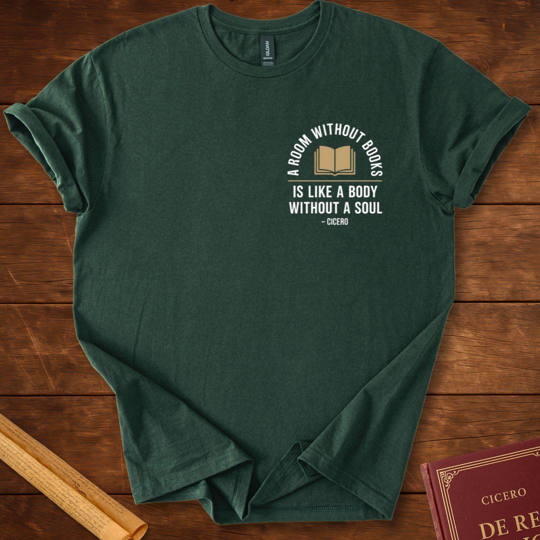 A Room Without Books Cicero Insignia T-Shirt Forest Green