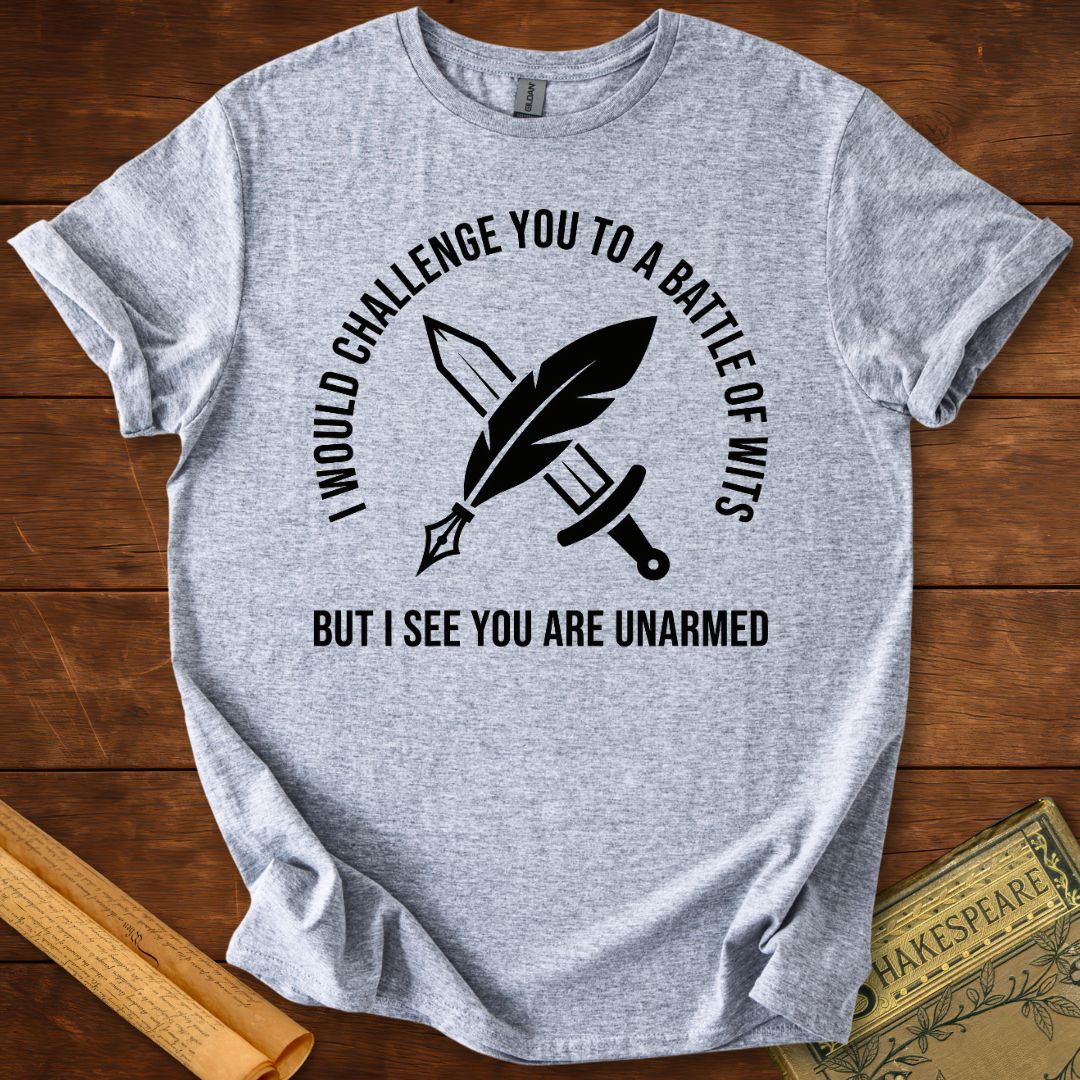 Battle of Wits Shakespeare Literary Wit T-Shirt