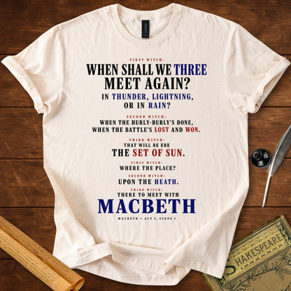 When Shall We Three Meet Again T-Shirt – Macbeth Witches Tee