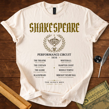 Shakespeare Performance Circuit 1616 – Literary Theatre History T-Shirt