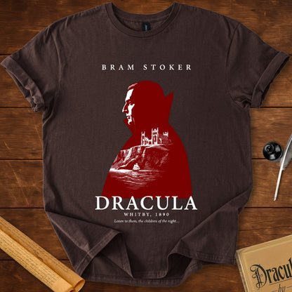 Dracula Whitby 1890 — Bram Stoker Gothic T-Shirt Dark Chocolate
