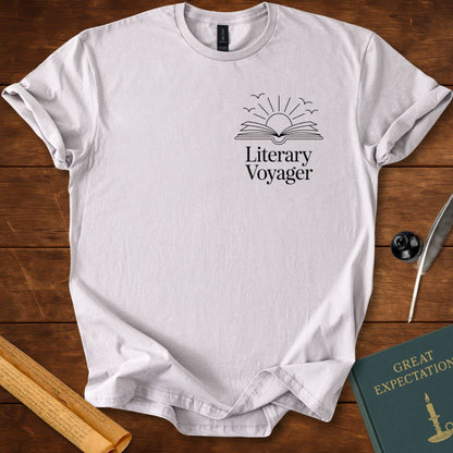Literary Voyager – Minimal Reader T-Shirt