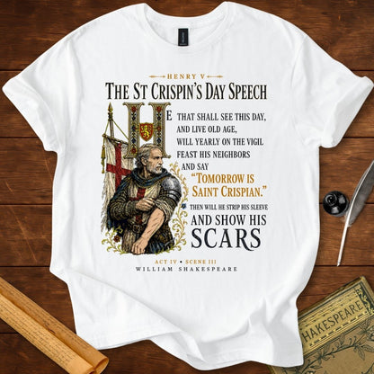Then Will He Show His Scars | Shakespeare’s Henry V T-Shirt