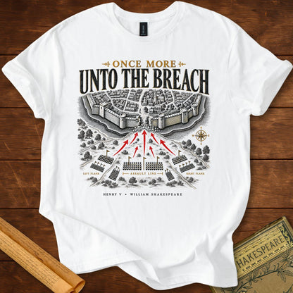Once More Unto the Breach Battle Map Shakespeare T-Shirt