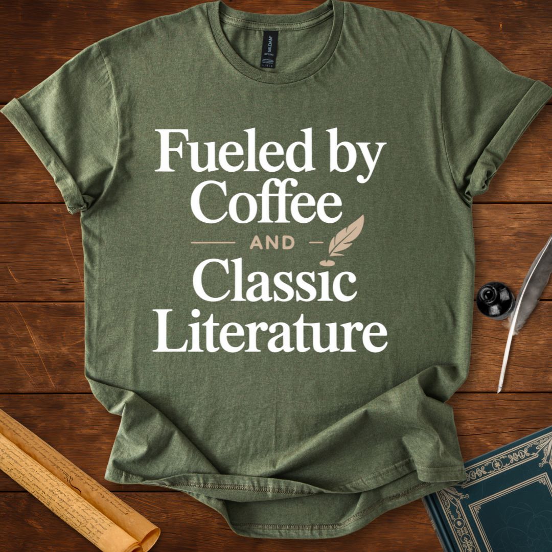 Fuelled by Coffee and Classic Literature T-Shirt