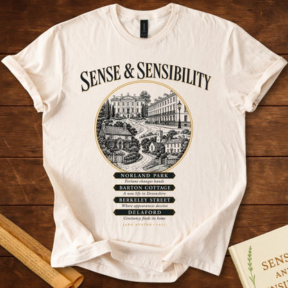 Sense and Sensibility Literary Locations T-Shirt