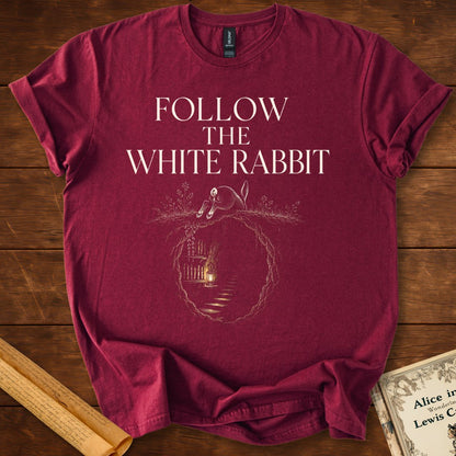 Follow The White Rabbit – Literary Adventure T-Shirt