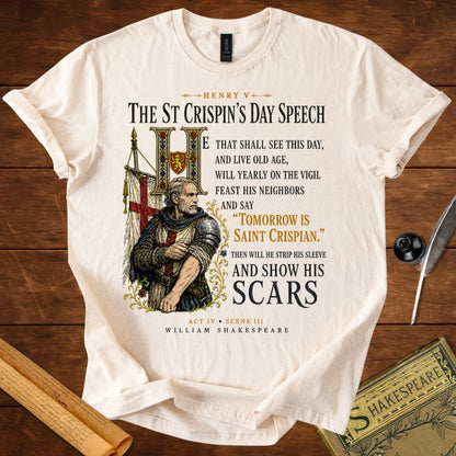 Then Will He Show His Scars | Shakespeare’s Henry V T-Shirt