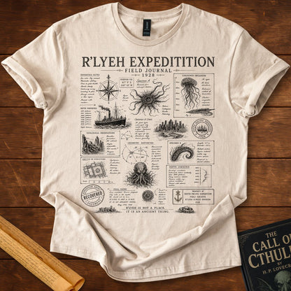 Cthulhu Field Journal 1928 – R'lyeh Expedition T-Shirt