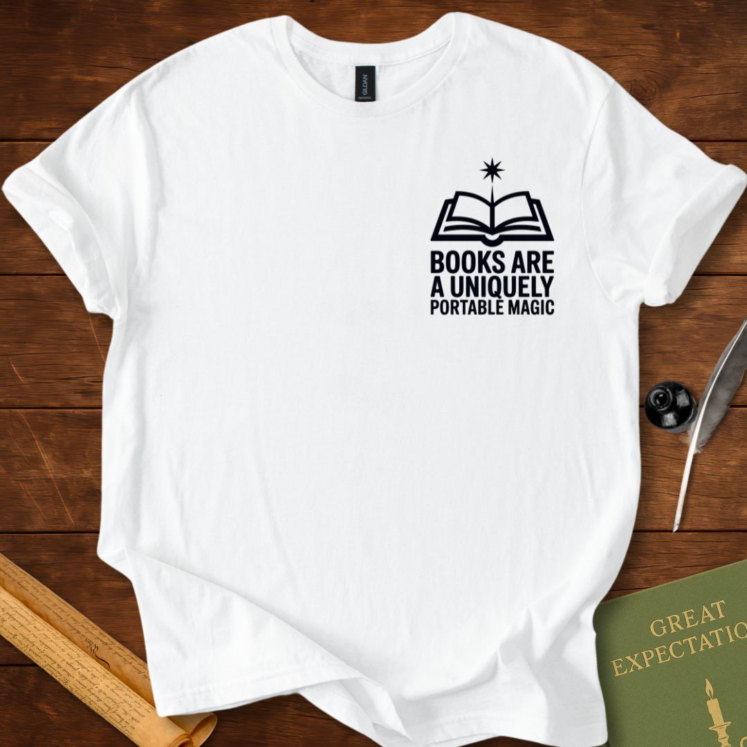 Books are a Uniquely Portable Magic Insignia T-Shirt