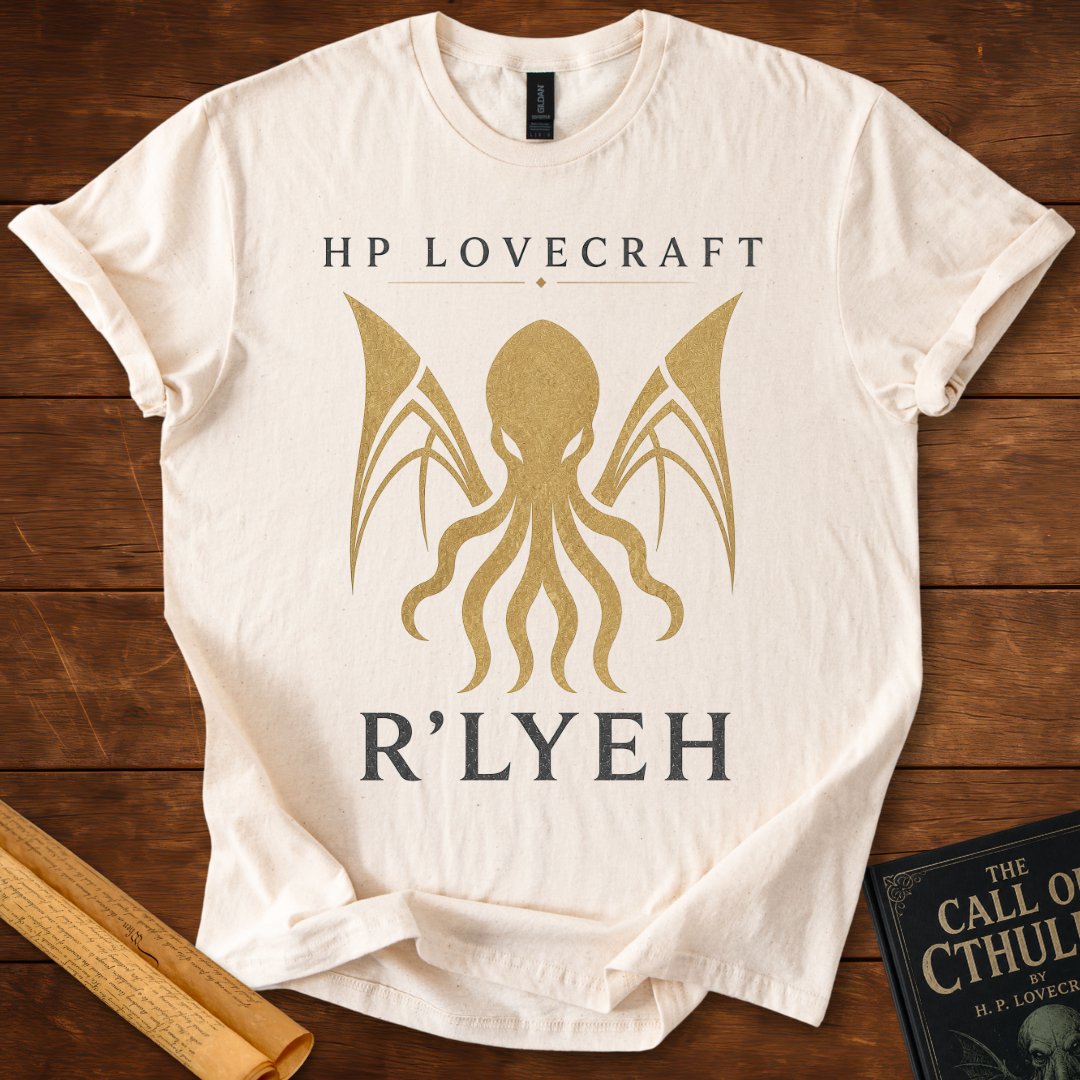 R'lyeh – HP Lovecraft Literary T-Shirt Natural