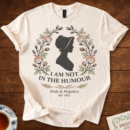 I Am Not in the Humour – Pride & Prejudice Literary Silhouette T-Shirt