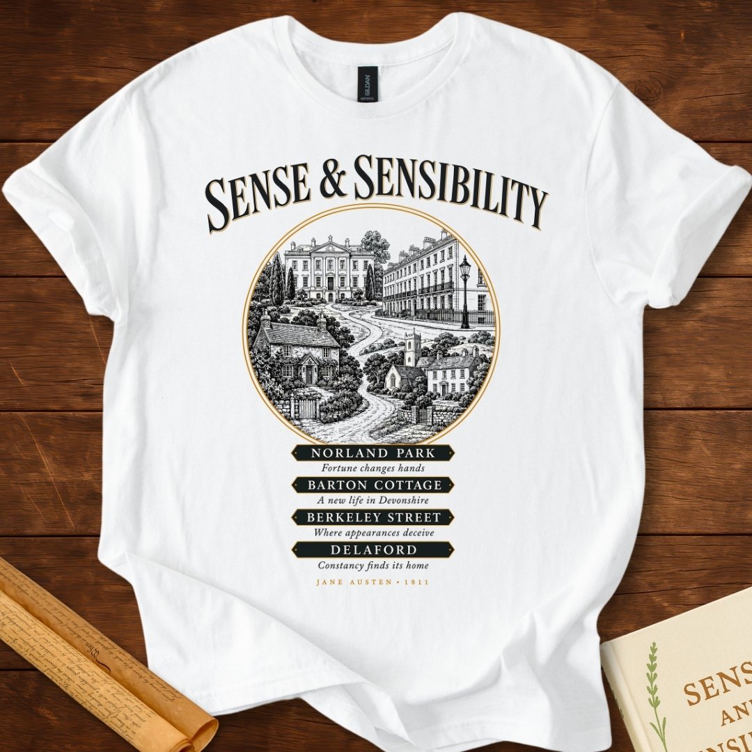 Sense and Sensibility Literary Locations T-Shirt