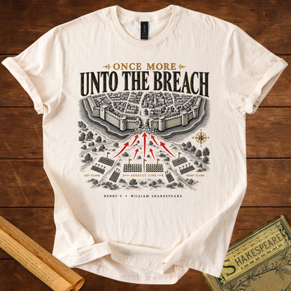 Once More Unto the Breach Battle Map Shakespeare T-Shirt