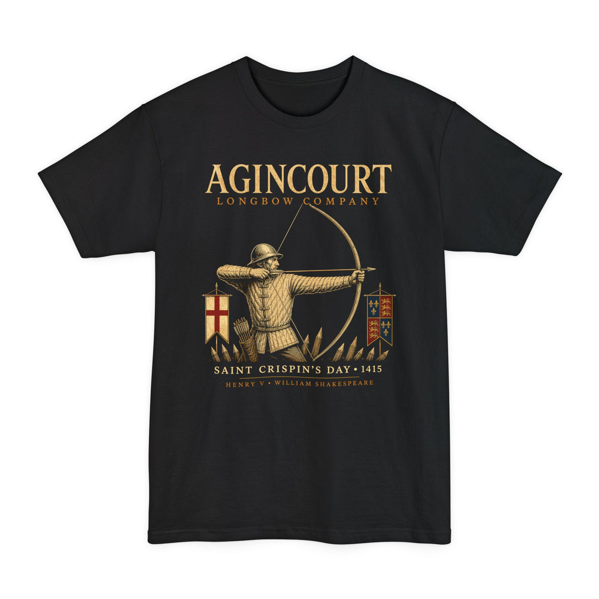 Agincourt Longbow Company Henry V (Tall Tee Version) T-Shirt