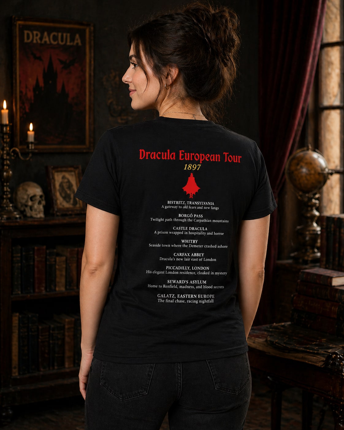 Dracula European Tour Special Edition – Front & Back Print T-Shirt Black