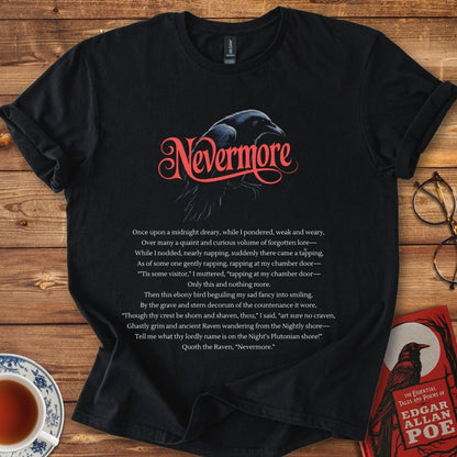 The Raven Edgar Allan Poe T-Shirt Black