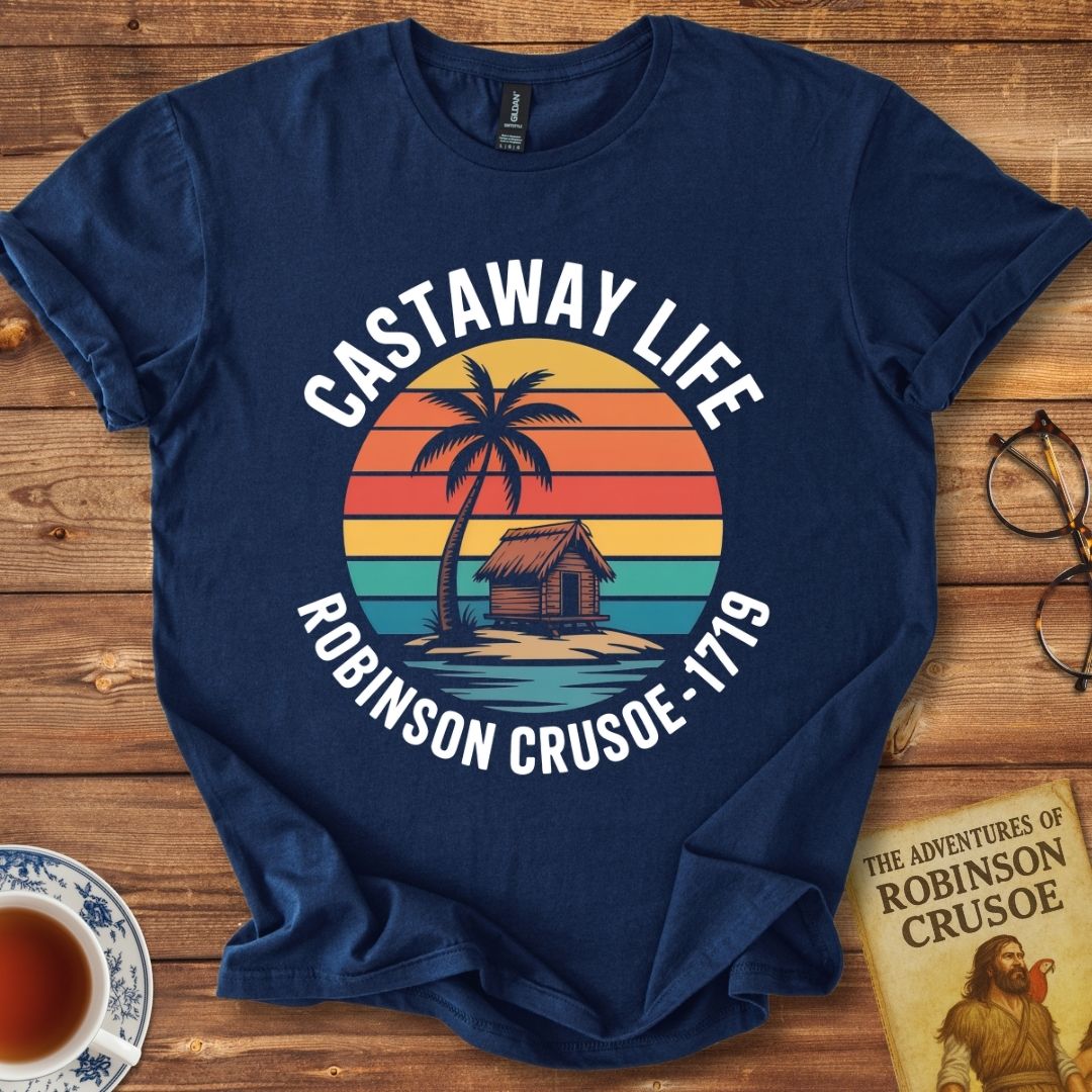 Castaway Life Robinson Crusoe T-Shirt Navy