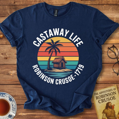 Castaway Life Robinson Crusoe T-Shirt Navy