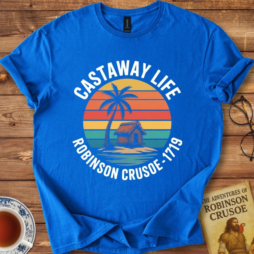 Castaway Life Robinson Crusoe T-Shirt Royal