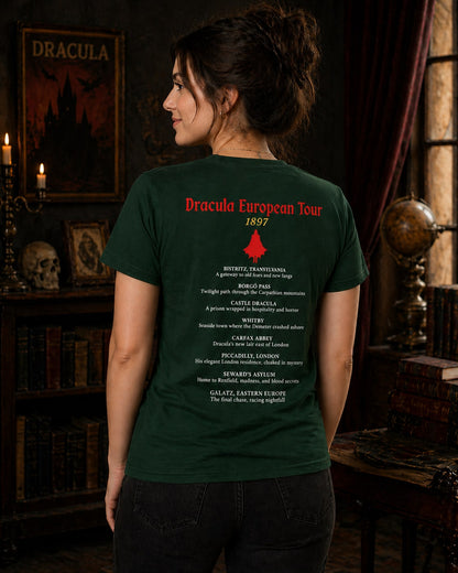 Dracula European Tour Special Edition – Front & Back Print T-Shirt Forest Green