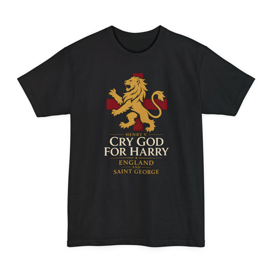 Cry God for Harry England Lion T-Shirt — Saint George Crest Tall Tee