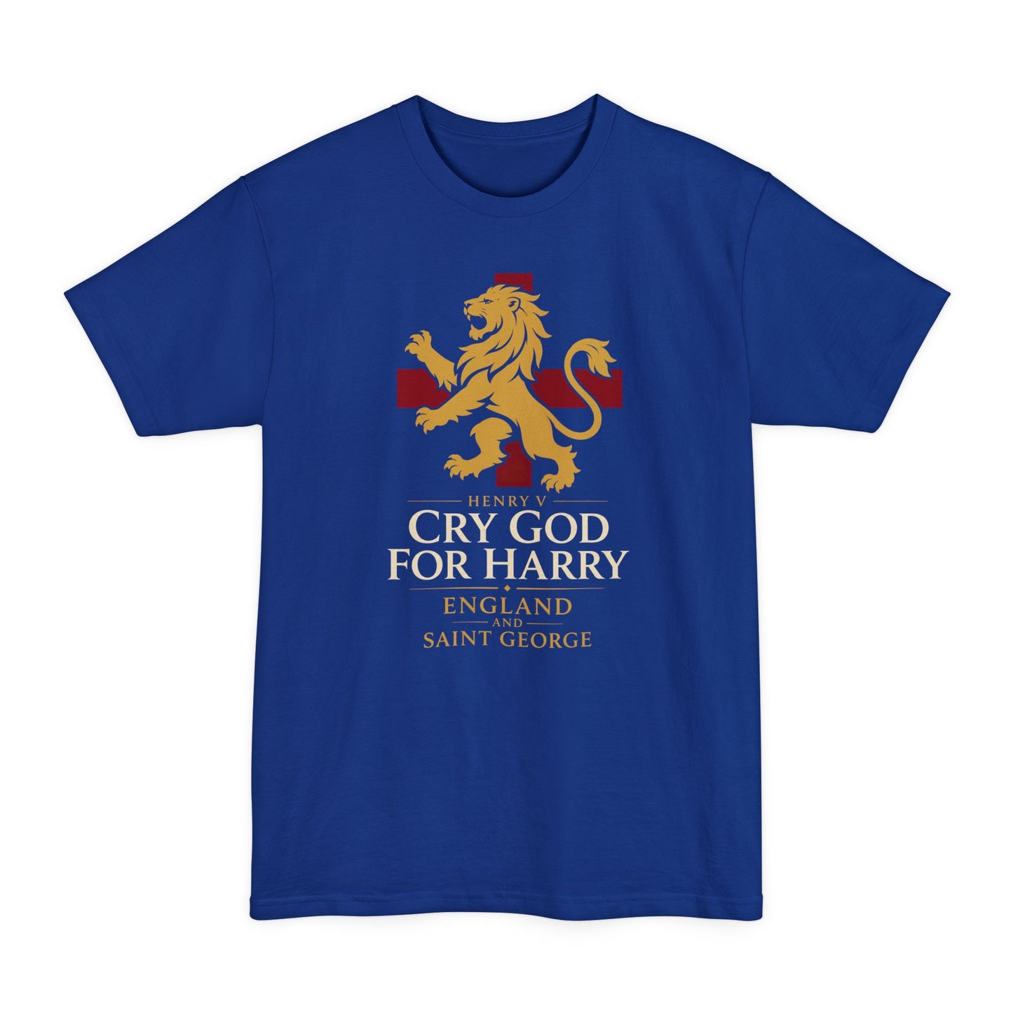 Cry God for Harry England Lion T-Shirt — Saint George Crest Tall Tee