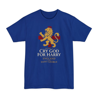 Cry God for Harry England Lion T-Shirt — Saint George Crest Tall Tee