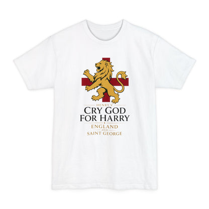 Cry God for Harry England Lion T-Shirt — Saint George Crest Tall Tee
