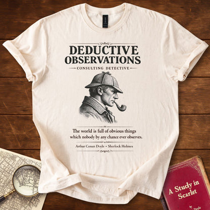 Deductive Observations (Newspaper Style) — Sherlock Holmes Literary T-Shirt