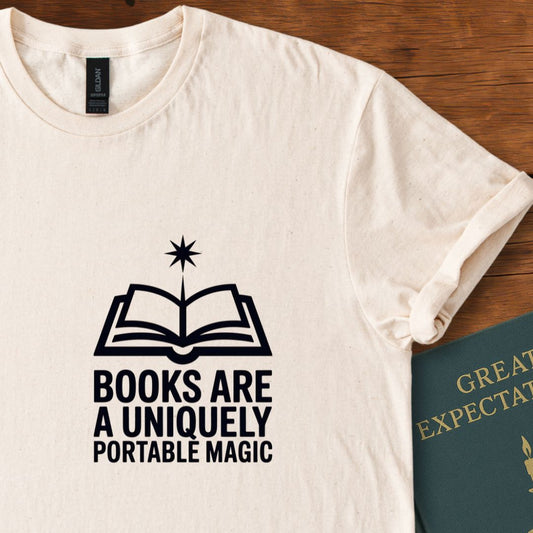 Books are a Uniquely Portable Magic Insignia T-Shirt