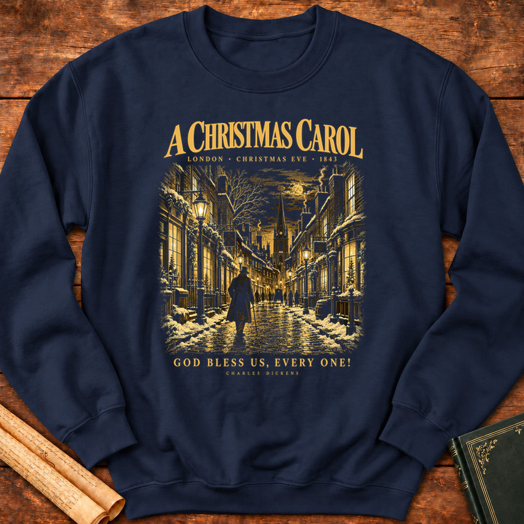 A Christmas Carol — London, Christmas Eve 1843 Sweatshirt - Navy