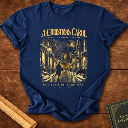 A Christmas Carol — London, Christmas Eve 1843 T-Shirt - Navy