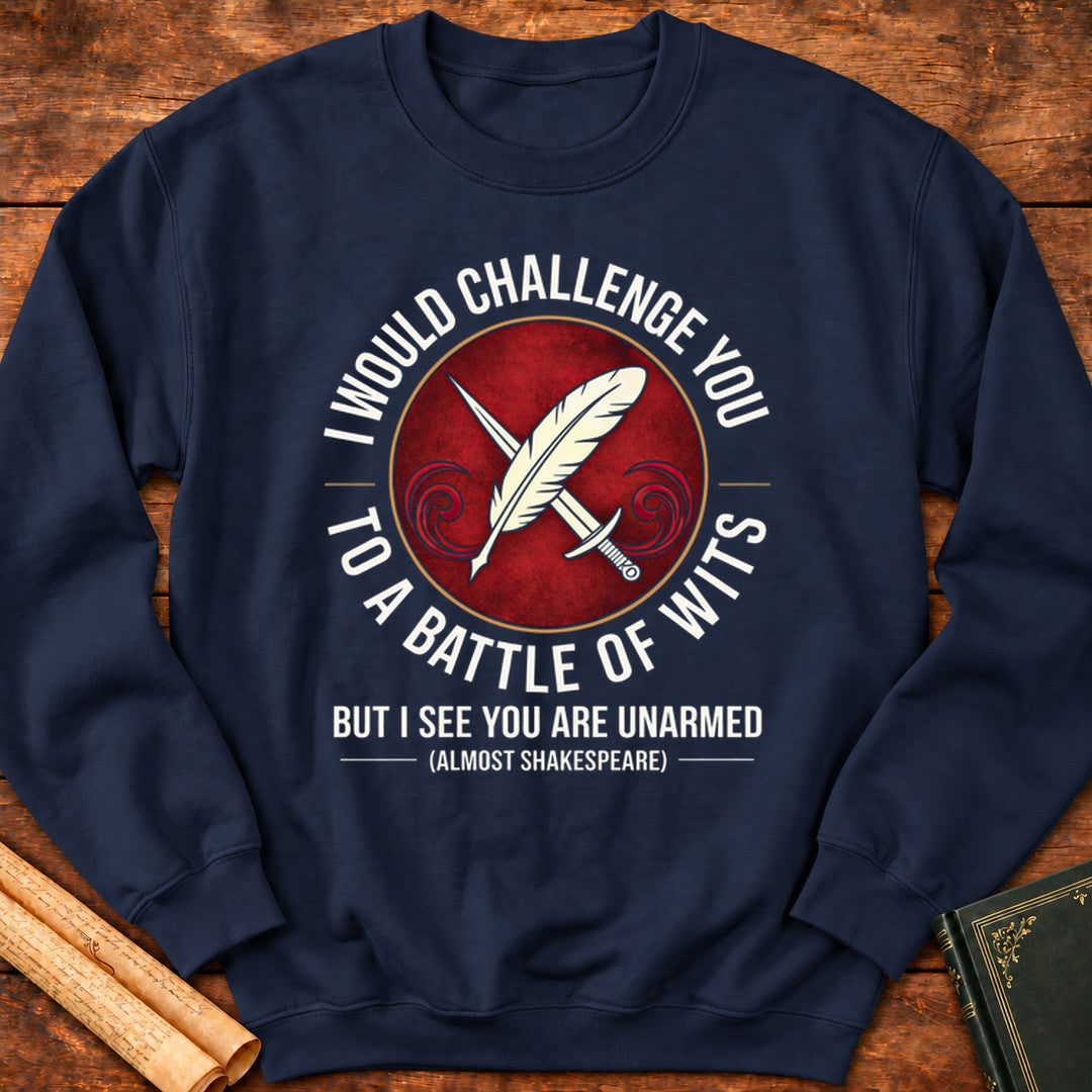 Battle of Wits Shakespeare (almost) Sweatshirt - Navy