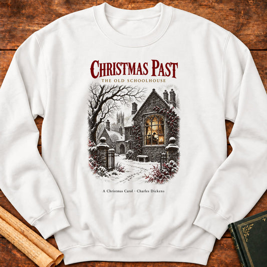 Christmas Past – The Old Schoolhouse Dickens Sweatshirt - White