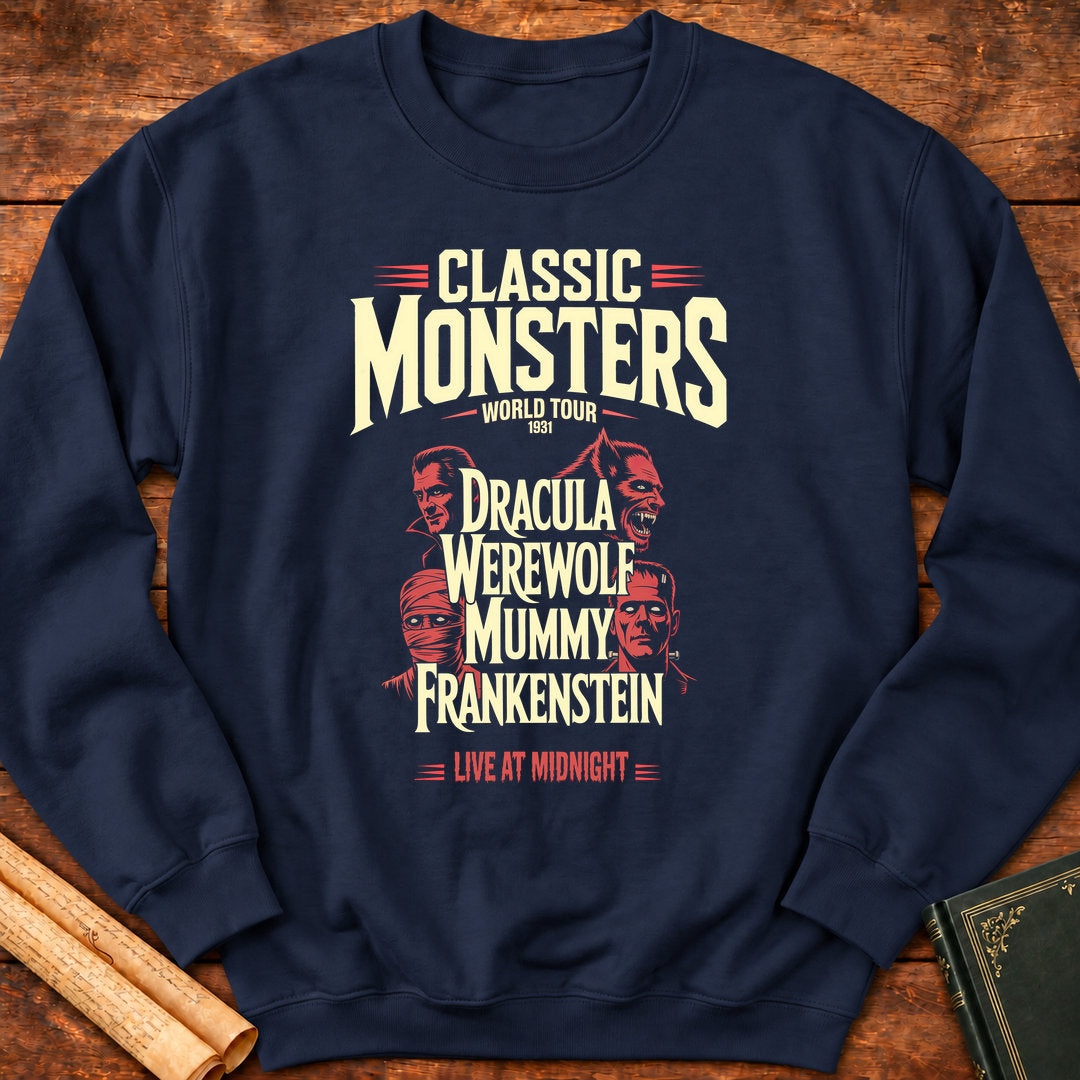 Classic Monsters World Tour Sweatshirt - Navy