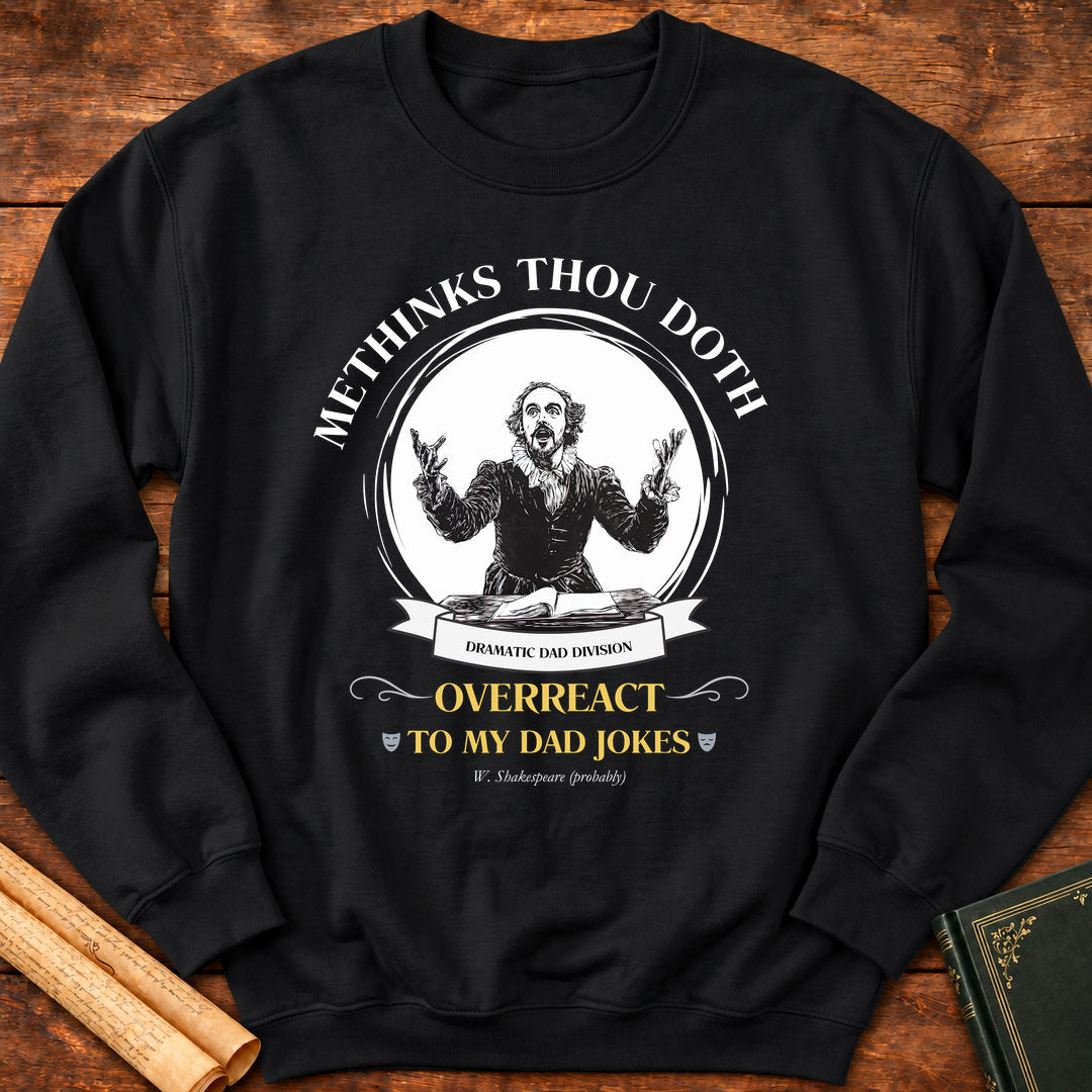 Dad Jokes Shakespeare Sweatshirt - Black