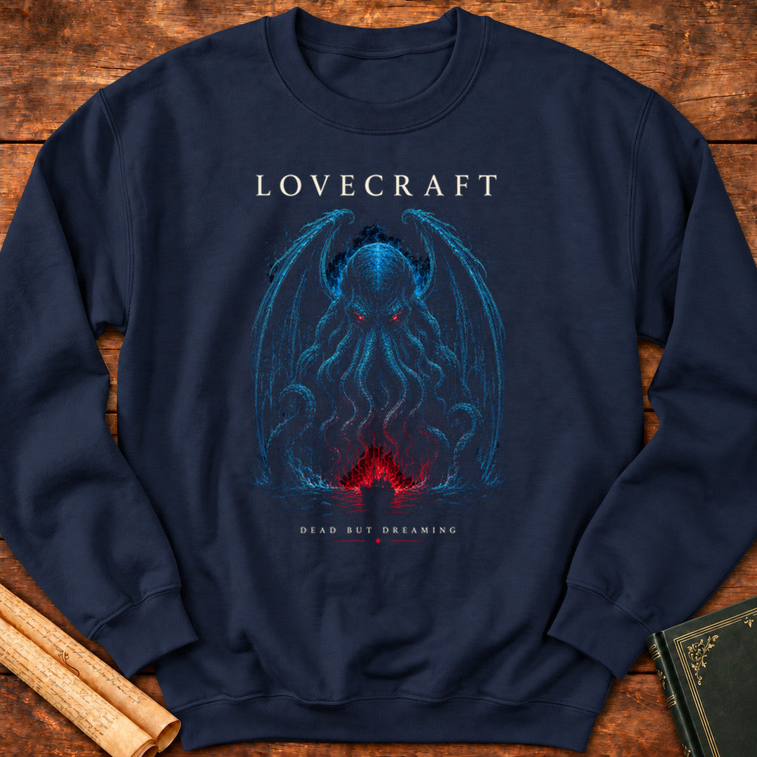 Dead But Dreaming | H. P. Lovecraft Sweatshirt - Navy