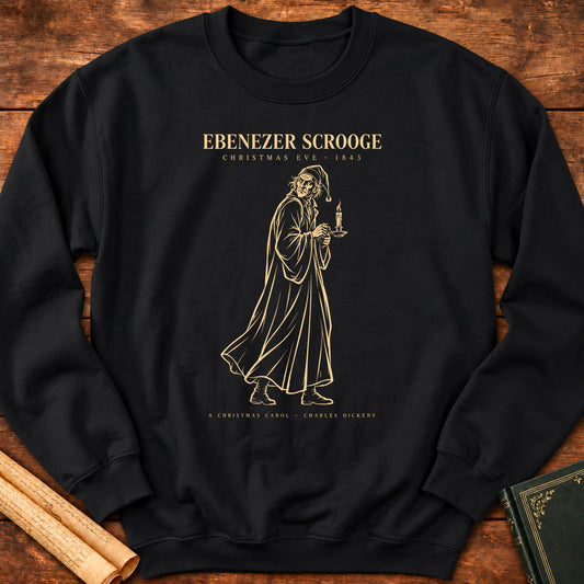 Ebenezer Scrooge – A Christmas Carol Charles Dickens Silhouette Sweatshirt - Black