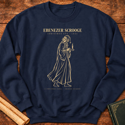 Ebenezer Scrooge – A Christmas Carol Charles Dickens Silhouette Sweatshirt - Navy