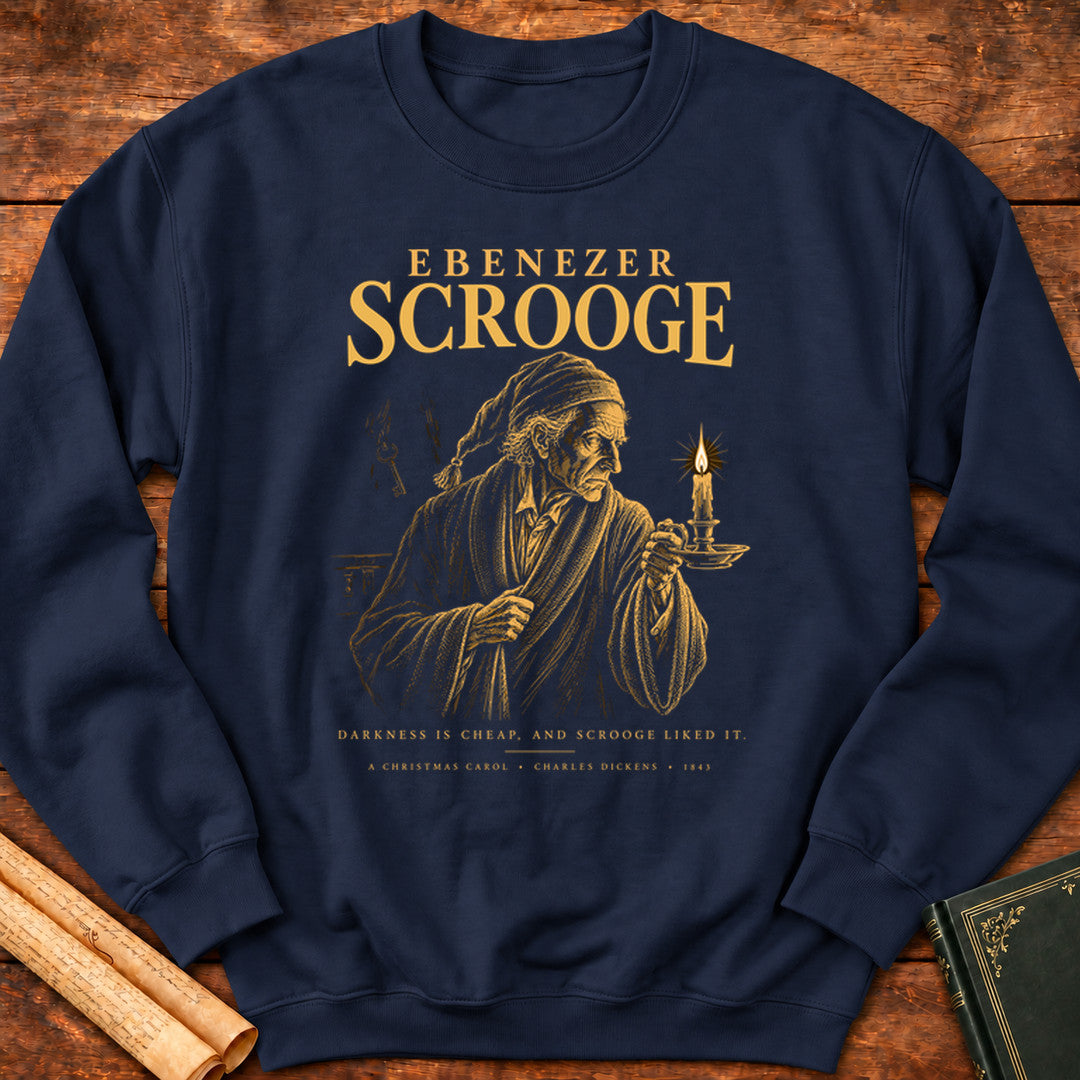Ebenezer Scrooge — Darkness Is Cheap Sweatshirt - Navy