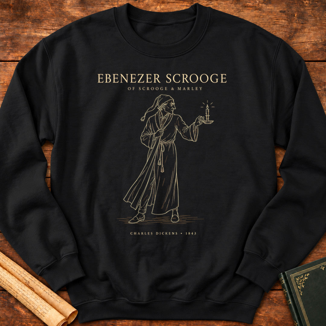 Ebenezer Scrooge Sweatshirt – A Christmas Carol Literary Sweatshirt - Black
