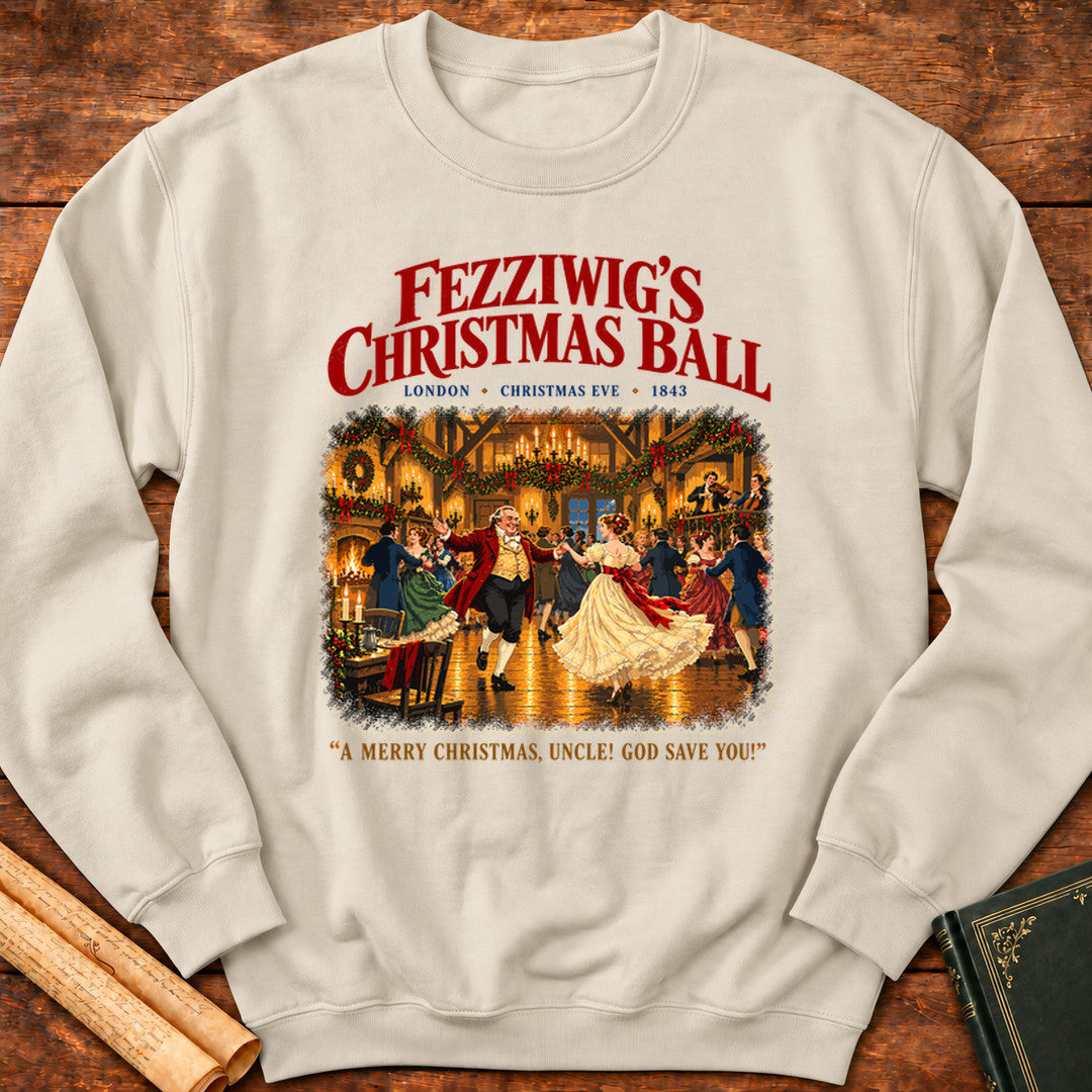Fezziwig’s Christmas Ball – A Christmas Carol Sweatshirt - Sand