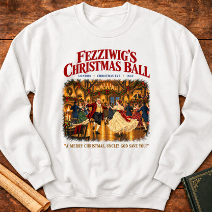 Fezziwig’s Christmas Ball – A Christmas Carol Sweatshirt - White