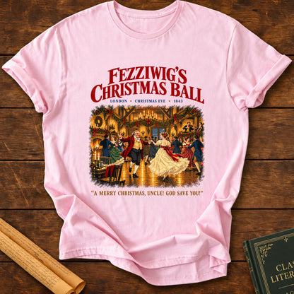 Fezziwig’s Christmas Ball – A Christmas Carol T-Shirt - Light Pink